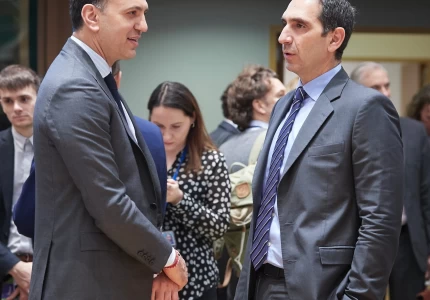 Ο Υπουργός Υγείας Βασίλης Κικίλιας στο έκτακτο Συμβούλιο Υπουργών Υγείας της ΕΕ που πραγματοποιήθηκε στις Βρυξέλλες