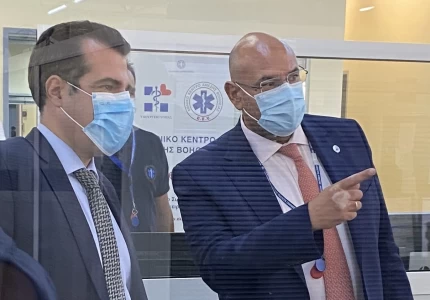 Επίσκεψη Υπουργού Υγείας Θάνου Πλεύρη στο ΕΚΑΒ-ΚΕΠΥ