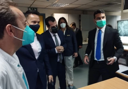 Επίσκεψη Υπουργού Υγείας Θάνου Πλεύρη στο ΓΝΑ Ευαγγελισμός