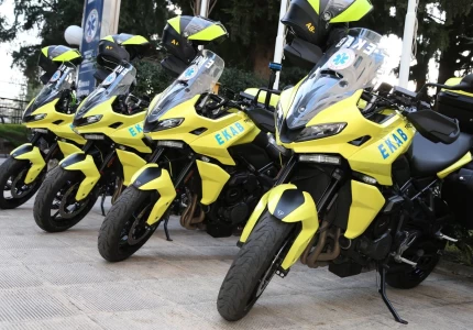 Δωρεά δέκα μοτοσυκλετών, τριάντα κρανών και τριάντα γιλέκων ασφαλείας προς το ΕΚΑΒ, από το Ίδρυμα «ΑΝΤΩΝΙΟΣ & ΙΩΑΝΝΗΣ ΑΓΓΕΛΙΚΟΥΣΗΣ»