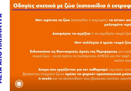 Σημαντικές οδηγίες για προστασία μετά από πλημμύρα