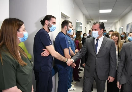Παρουσία του Υπουργού Υγείας Άδωνι Γεωργιάδη και του Υφυπουργού Υγείας Μάριου Θεμιστοκλέους, η τελετή εγκαινίων της ΜΕΘ Αναπνευστικών Ασθενών στο Γ.Ν.Θ. «Γεώργιος Παπανικολάου»