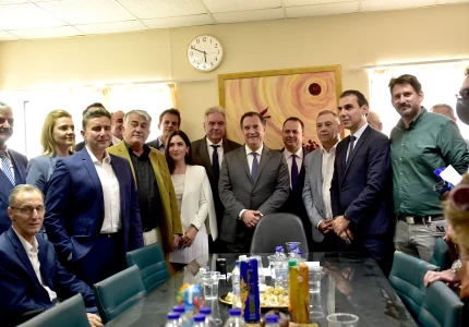 Επίσκεψη του Υπουργού Υγείας Άδωνι Γεωργιάδη και του Υφυπουργού Μάριου Θεμιστοκλέους στο Π.Γ.Ν. και στο Γ.Ν. Λάρισας