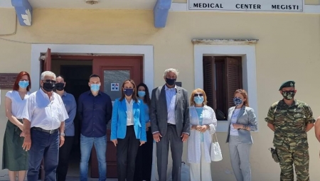 Επίσκεψη Υφυπουργού Υγείας Ζωής Ράπτη στο Καστελόριζο και εγκαίνια της Μονάδας Τηλεψυχιατρικής στο Πολυδύναμο Περιφερειακό Ιατρείο Μεγίστης