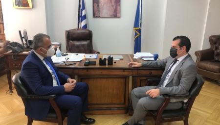 Συνάντηση του Υπουργού Υγείας Θάνου Πλεύρη με τον Υπουργό Υγείας της Κύπρου Μιχάλη Χατζηπαντέλα