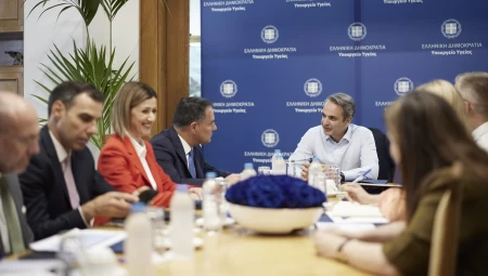 Eπίσκεψη του Πρωθυπουργού Κυριάκου Μητσοτάκη στο Υπουργείο Υγείας