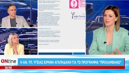 Σημεία συνέντευξης της Αναπληρώτριας Υπουργού Υγείας, Ειρήνης Αγαπηδάκη, στην εκπομπή «ONLINE», με τους Σταύρο Ιωαννίδη και Χρύσα Μπάτου
