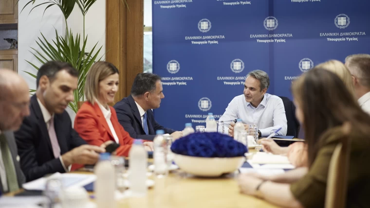 Eπίσκεψη του Πρωθυπουργού Κυριάκου Μητσοτάκη στο Υπουργείο Υγείας