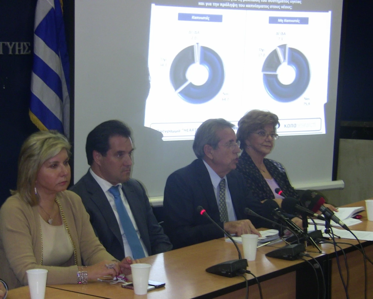 Πρακτικά Συνέντευξης Τύπου για το κάπνισμα. 