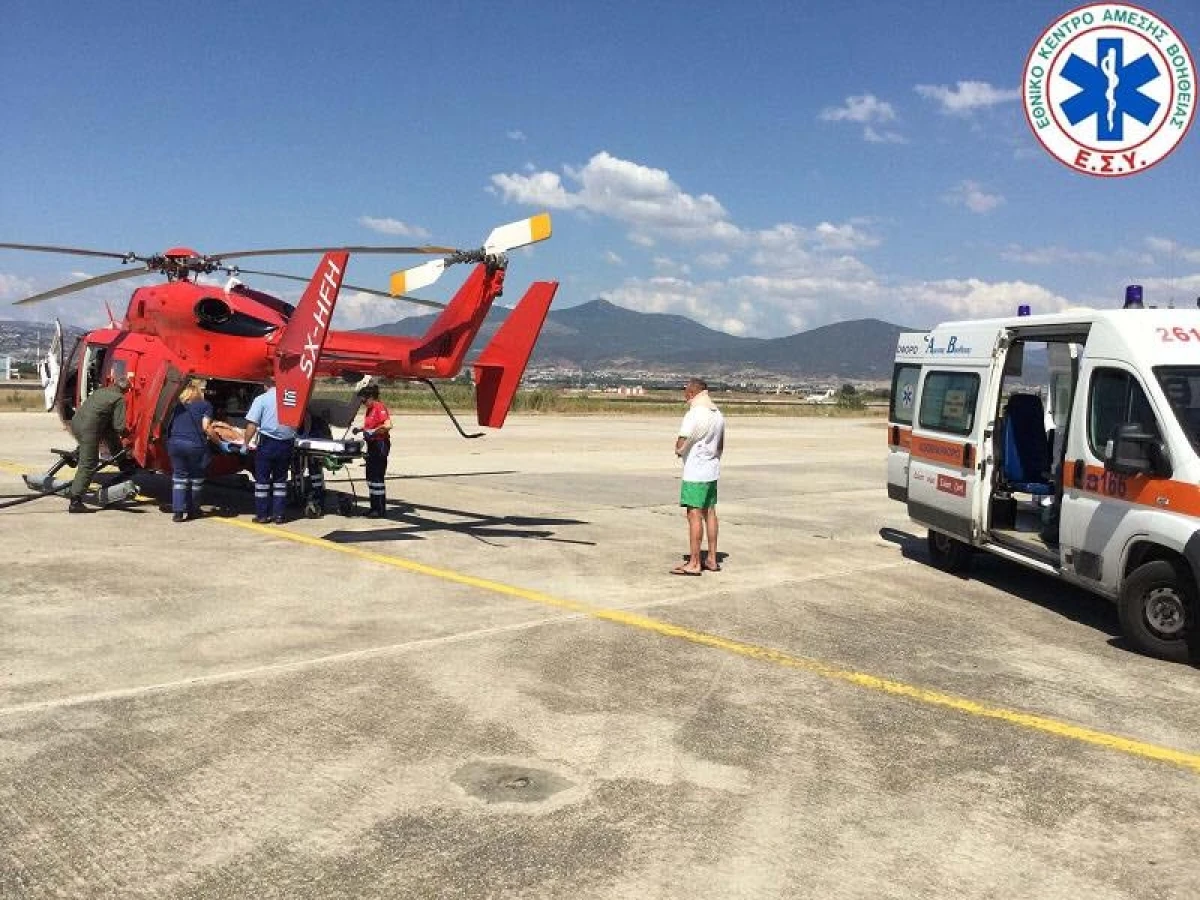 Η πρώτη επιτυχημένη αεροδιακομιδή του ΕΚΑΒ με το ελικόπτερο του Π.Σ.