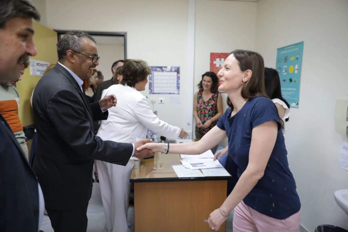 Επίσκεψη του Γενικού Διευθυντή του ΠΟΥ, Dr Tedros Adhanom Ghebreyesus, της Διευθύντριας του Γραφείου του ΠΟΥ στην Ευρώπη, Dr Zsuzsanna Jakab και του Υπ. Υγείας, Α. Ξανθού στην 1η ΤΟΜΥ Αθηνών 