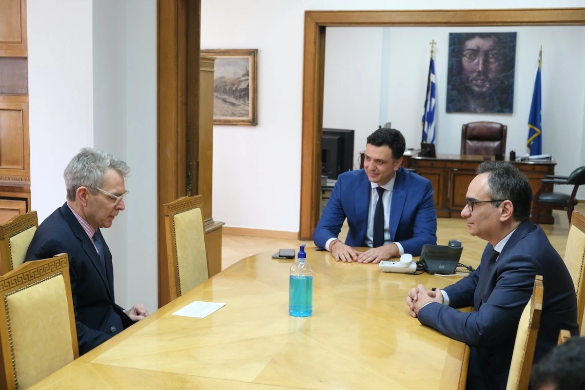 Δηλώσεις Υπουργού Υγείας Βασίλη Κικίλια και Πρέσβη ΗΠΑ Geoffrey Pyatt μετά τη συνάντησή τους στο Υπουργείο Υγείας