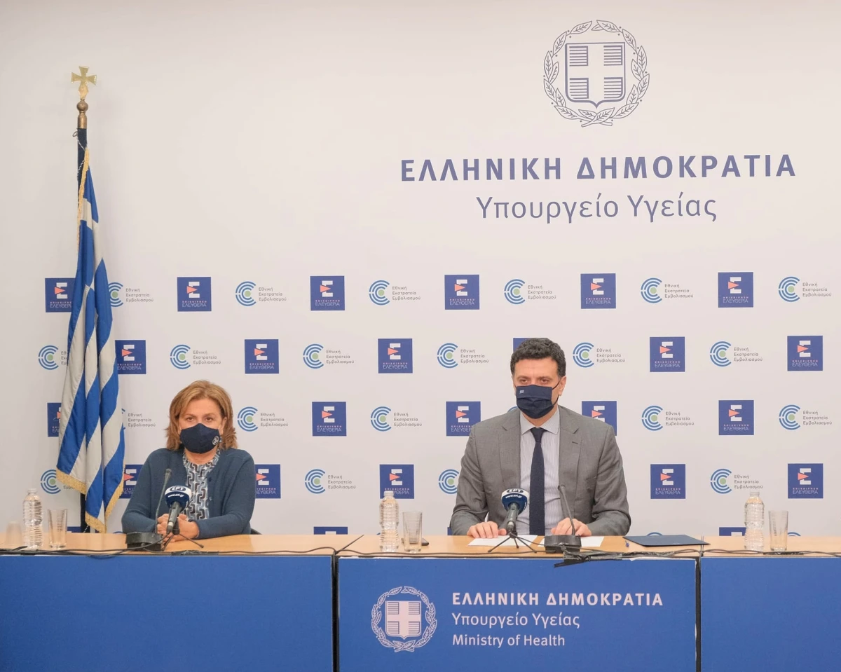 Ενημέρωση διαπιστευμένων συντακτών από τον Υπουργό Υγείας Βασίλη Κικίλια και την Καθηγήτρια Πνευμονολογίας-Εντατικής Θεραπείας Αναστασία Κοτανίδου