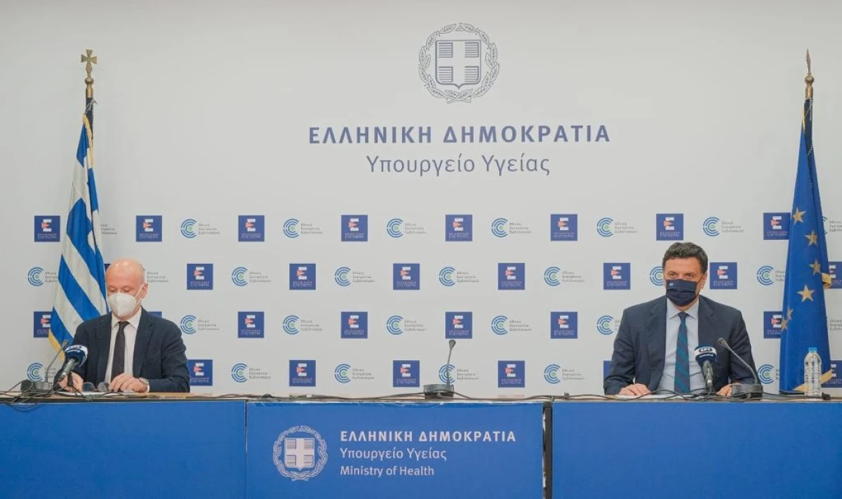 Ενημέρωση διαπιστευμένων συντακτών από τον Υπουργό Υγείας Βασίλη Κικίλια και τον Πρόεδρο του Συνδέσμου Ελληνικών Τουριστικών Επιχειρήσεων Γιάννη Ρέτσο