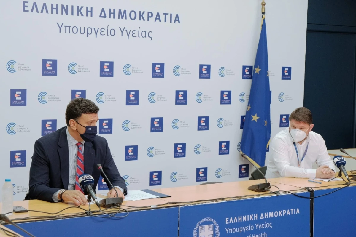 Ενημέρωση διαπιστευμένων συντακτών από τον Υπουργό Υγείας Βασίλη Κικίλια και τον Υφυπουργό Πολιτικής Προστασίας και Διαχείρισης Κρίσεων Νίκο Χαρδαλιά