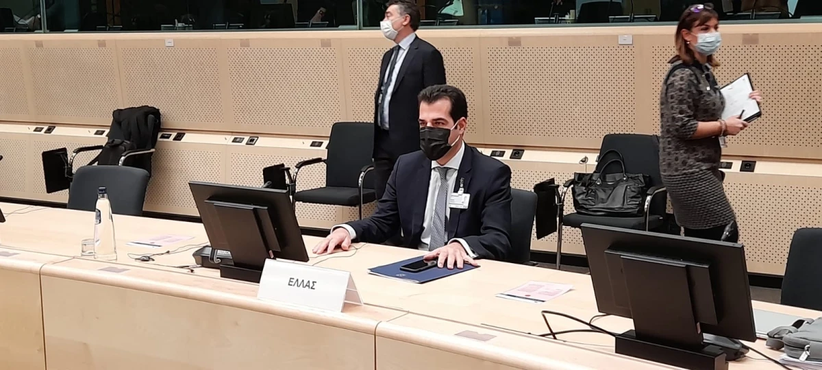 Ο Υπουργός Υγείας Θάνος Πλεύρης στο Συμβούλιο Υπουργών Υγείας της ΕΕ στις Βρυξέλλες