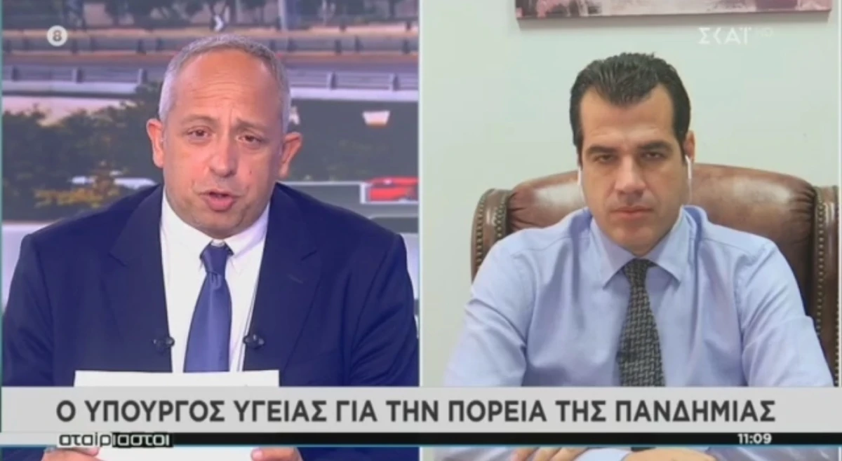 Συνέντευξη Υπουργού Υγείας Θάνου Πλεύρη στον ΣΚΑΪ