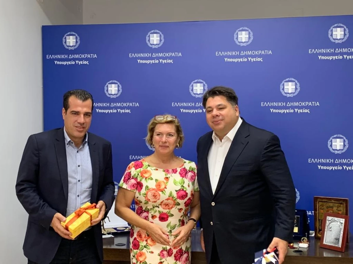 Συνάντηση Υπουργού Υγείας Θάνου Πλεύρη  και Αναπληρώτριας Υπουργού Μίνας Γκάγκα με τον Αμερικανό πρέσβη Τζορτζ Τσούνη