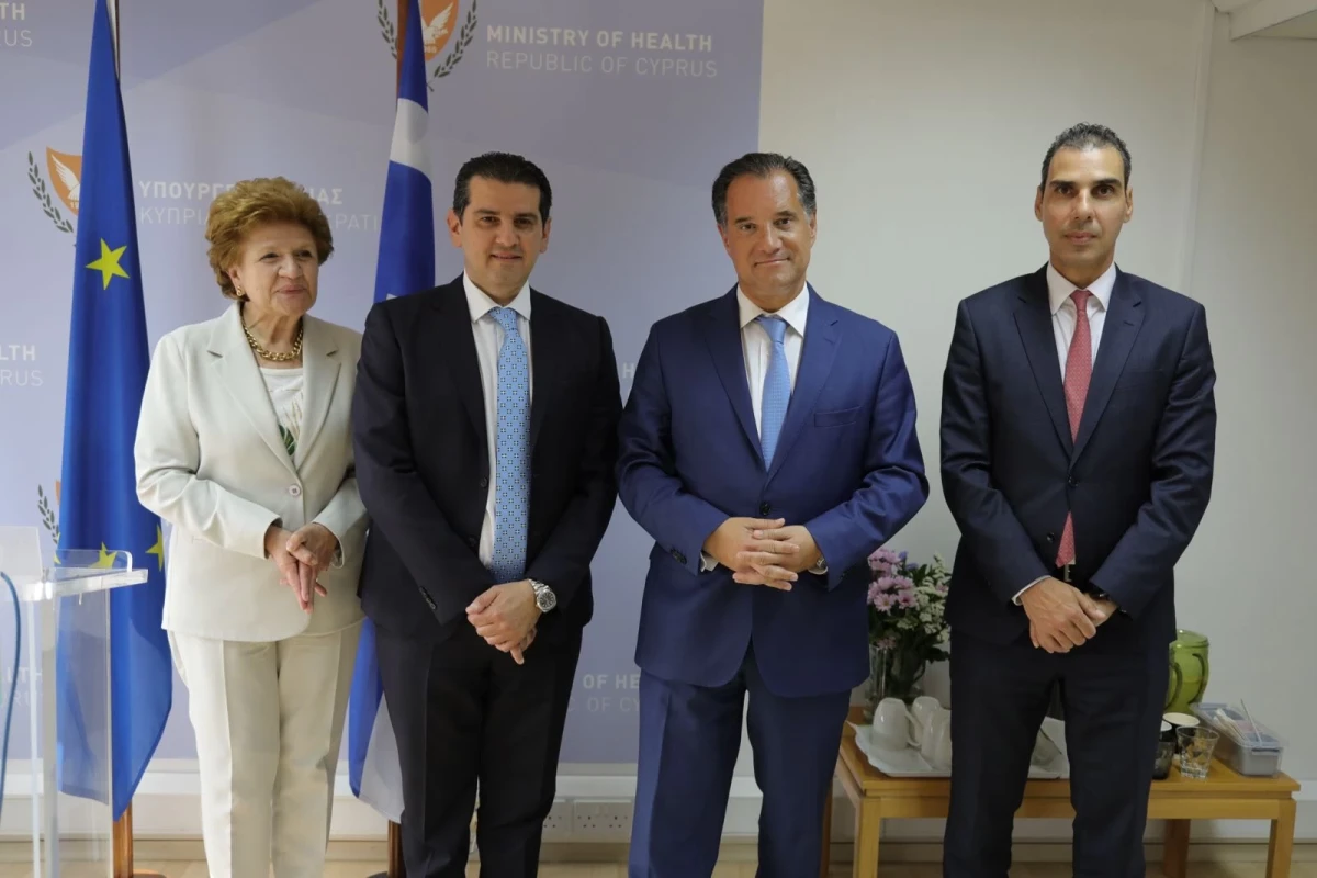 Συνάντηση του Υπουργού Υγείας Άδωνι Γεωργιάδη και του Υφυπουργού Υγείας Μάριου Θεμιστοκλέους με τον Υπουργό Υγείας της Κύπρου, Μιχάλη Δαμιανό