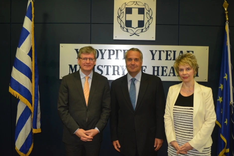 Συνάντηση του Υπουργού Υγείας, Μάκη Βορίδη, με τον Επίτροπο Απασχόλησης, Λάσλο Άντορ.