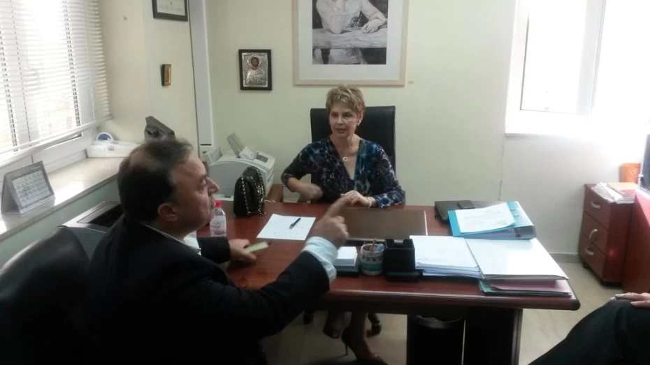 Επίσκεψη της Υφ. Υγείας, Κ. Παπακώστα, στο ΠΕΔΥ Αμαρουσίου για τις δράσεις κατά του καρκίνου του μαστού.