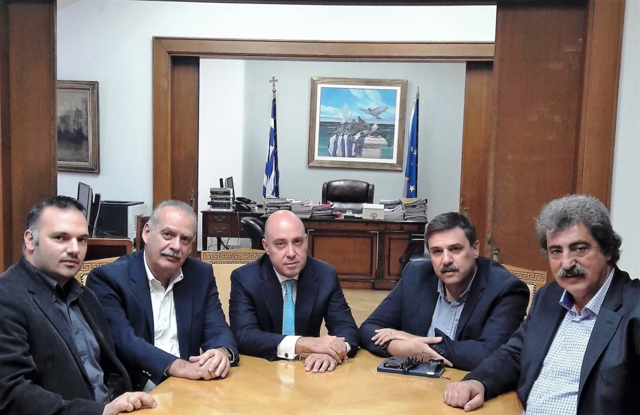 Συνάντηση της  πολιτικής ηγεσίας του υπουργείου Υγείας με τον υπουργό Υγείας της Κύπρου, Γιώργο Παμπορίδη