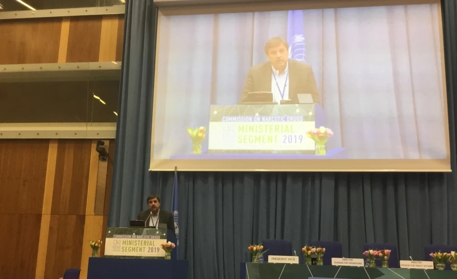 Ο υπουργός Υγείας, Ανδρέας Ξανθός στην 62η Σύνοδο του Οργανισμού Ηνωμένων Εθνών για τα Ναρκωτικά (CND), στη Βιέννη 
