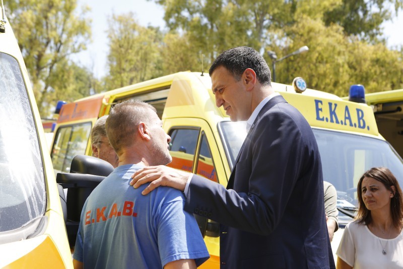 Δήλωση Υπουργού Υγείας Βασίλη Κικίλια κατά την επίσκεψή του στο ΕΚΑΒ Δήλωση Υπουργού Υγείας Βασίλη Κικίλια κατά την επίσκεψή του στο ΕΚΑΒ