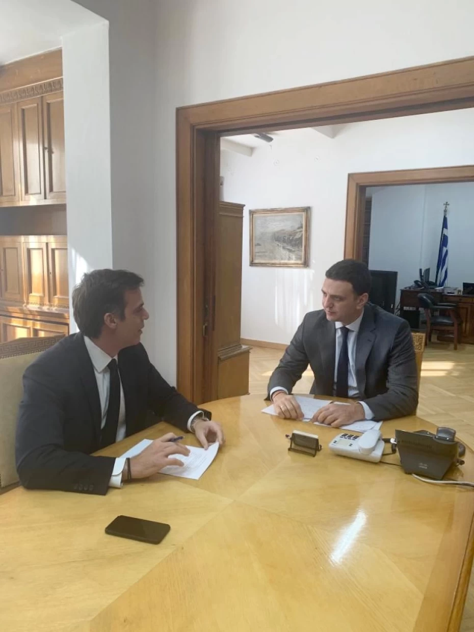 Συνάντηση Υπουργού Υγείας Βασίλη Κικίλια και Προέδρου ΕΟΔΥ Παναγιώτη Αρκουμανέα