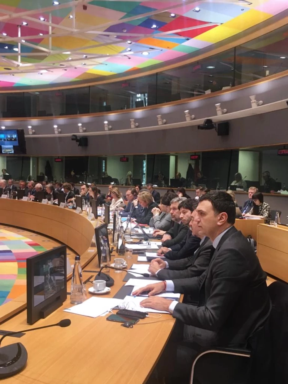 Ο Υπουργός Υγείας Βασίλης Κικίλιας στο έκτακτο Συμβούλιο Υπουργών Υγείας της ΕΕ που πραγματοποιήθηκε στις Βρυξέλλες