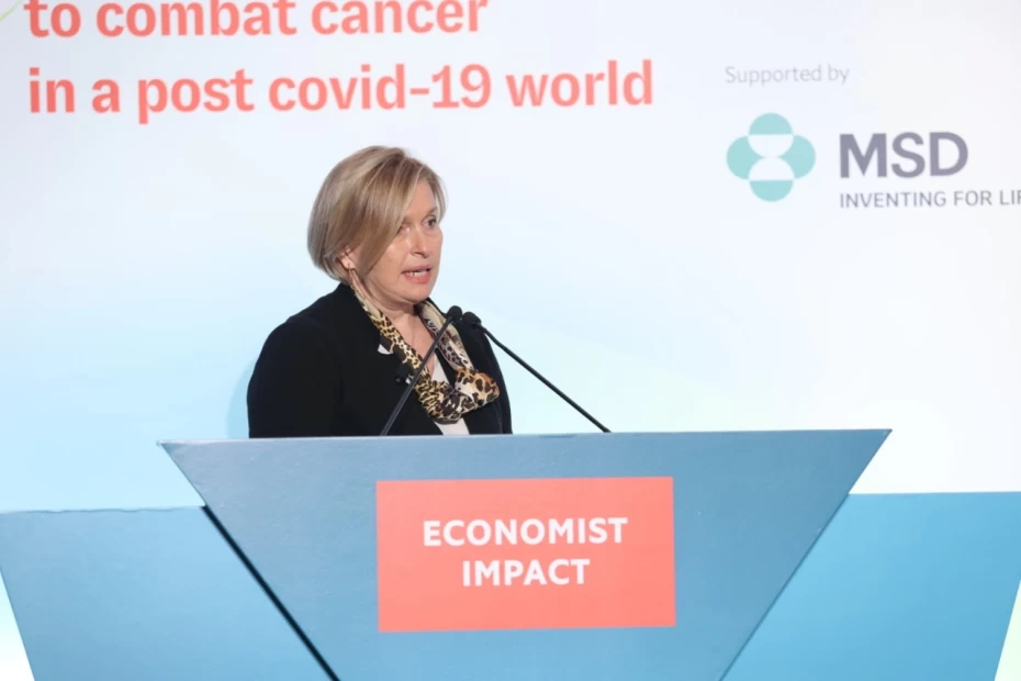 Η Αναπληρώτρια Υπουργός Υγείας Μίνα Γκάγκα στο συνέδριο του Economist για τον καρκίνο