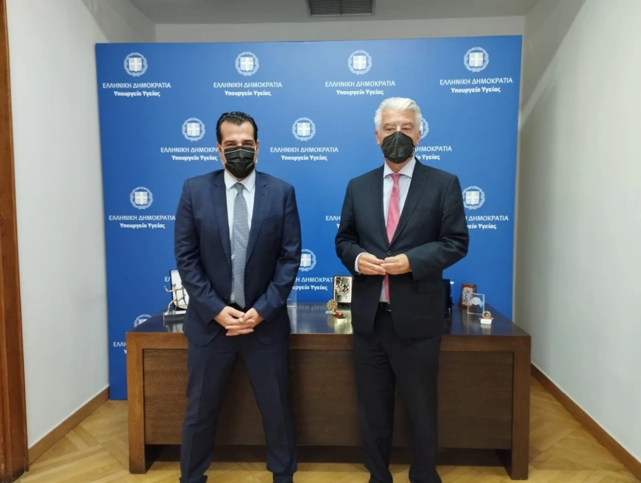 Συνάντηση Υπουργού Υγείας Θάνου Πλεύρη με Πρέσβη της Γερμανίας