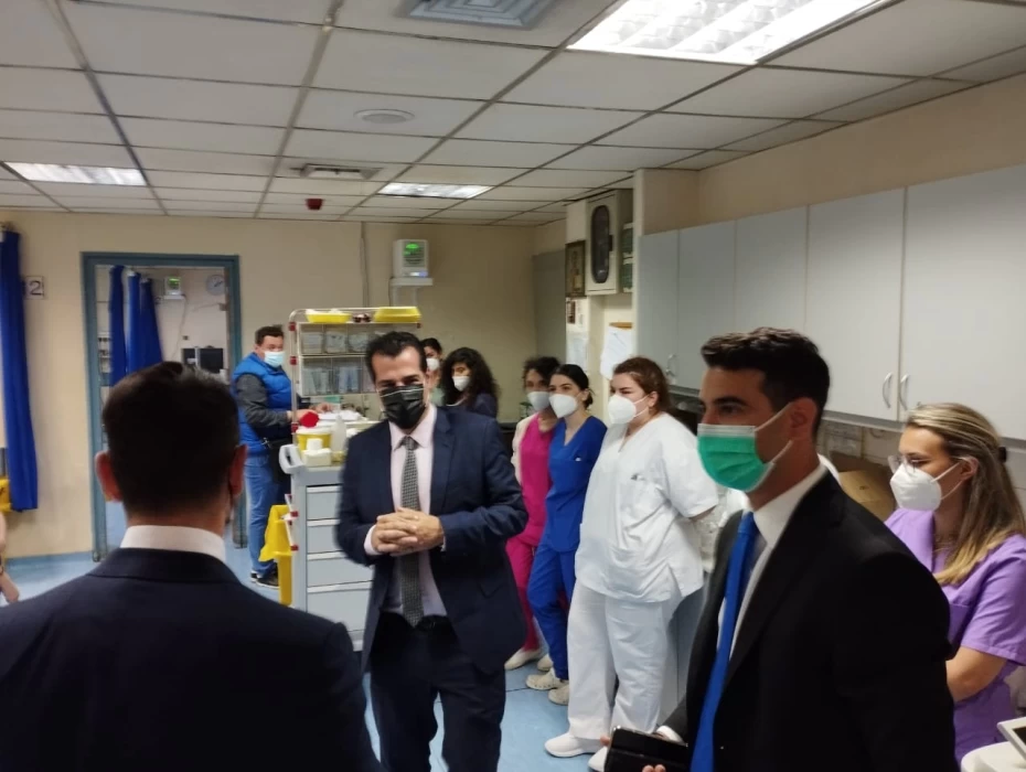 Επίσκεψη Υπουργού Υγείας Θάνου Πλεύρη στο ΓΝΑ Ευαγγελισμός