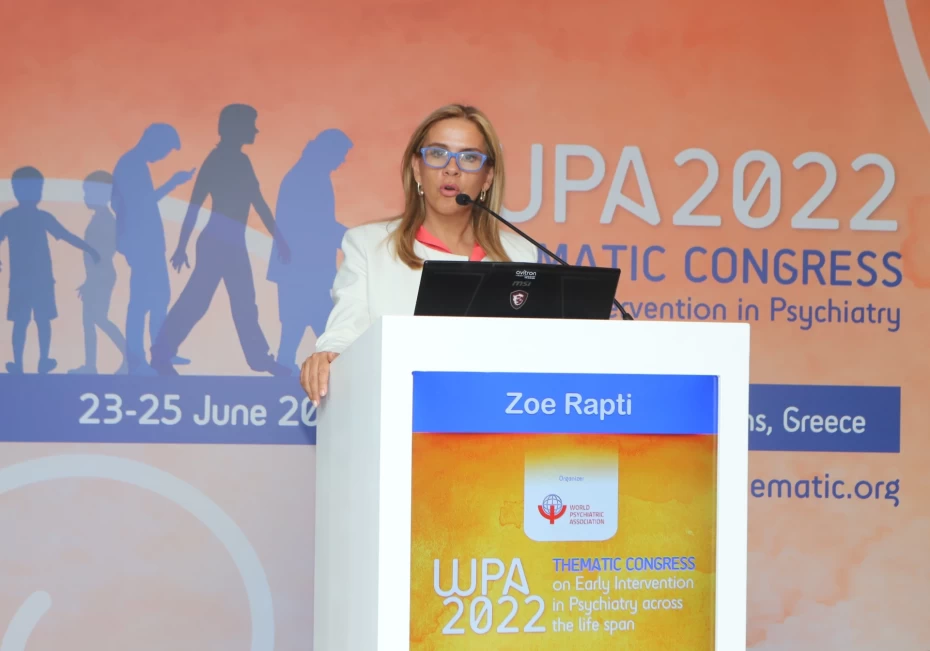 Ομιλία της Υφυπουργού Υγείας Ζωής Ράπτη στο Θεματικό Συνέδριο της Παγκόσμιας Ψυχιατρικής Εταιρίας  WPA 2022 για την Πρώιμη Παρέμβαση στην Ψύχωση