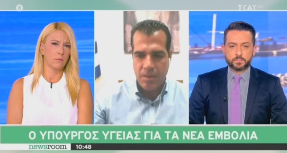 Συνέντευξη Υπουργού Υγείας Θάνου Πλεύρη στον ΣΚΑΪ
