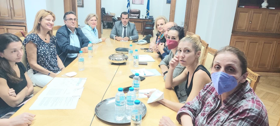 Συνάντηση Υπουργού Υγείας Θάνου Πλεύρη και Αναπληρώτριας Υπουργού Υγείας Μίνας Γκάγκα με ΕΙΝΑΠ