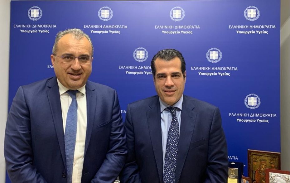 Συνάντηση Υπουργού Υγείας Θάνου Πλεύρη με τον Υπουργό Υγείας της Κύπρου